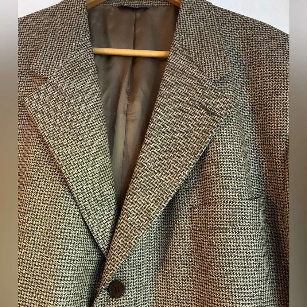 Zanella Men's Blazer in Brown and Black Check, BIG & TALL Sports Coat - Picture 2 of 12